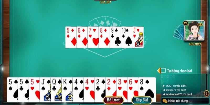 Luật chơi game bài tiến lên miền Bắc đơn giản